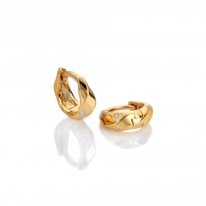 hot diamonds HD X GE Ridge Huggie Earrings