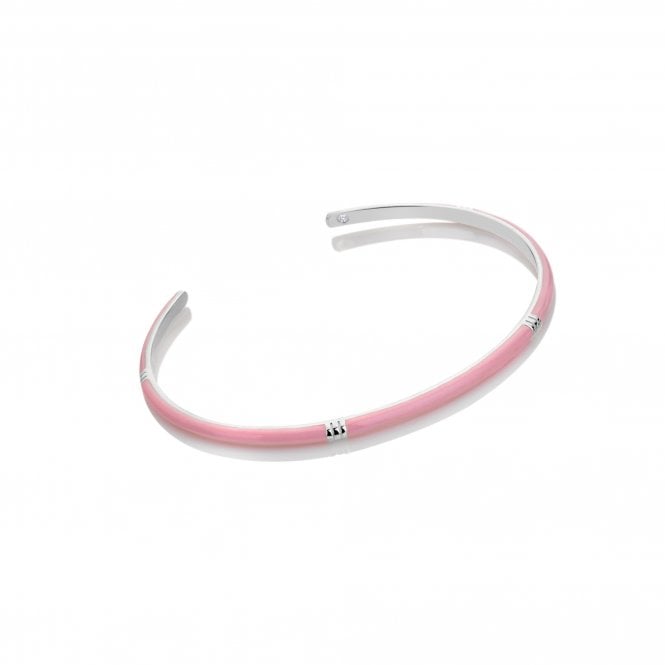 hot diamonds HD X Tasha Ghouri Enamel Bangle - Pink