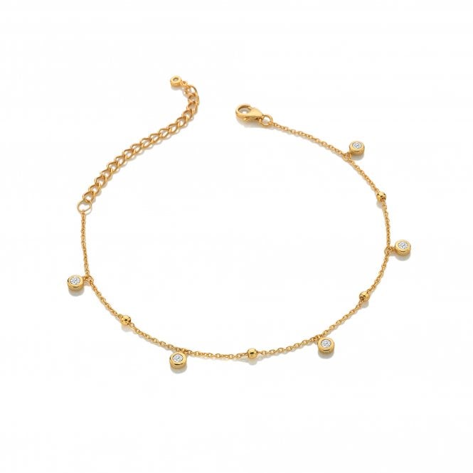 hot diamonds HDXGEM Droplet Bracelet - White Topaz