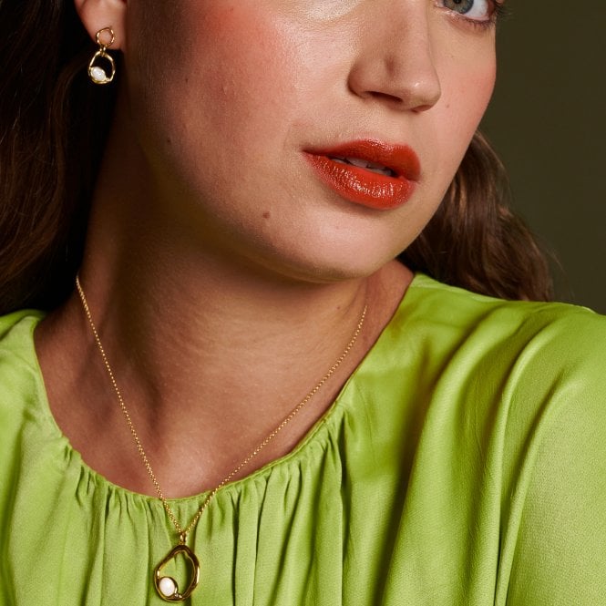 Hot Diamonds HDXGEM Offset Pendant - Mother Of Pearl