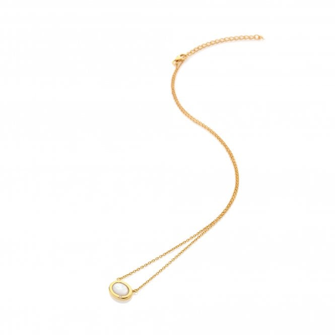 hot diamonds HDXGEM Oval Necklace - Mother of Pearl