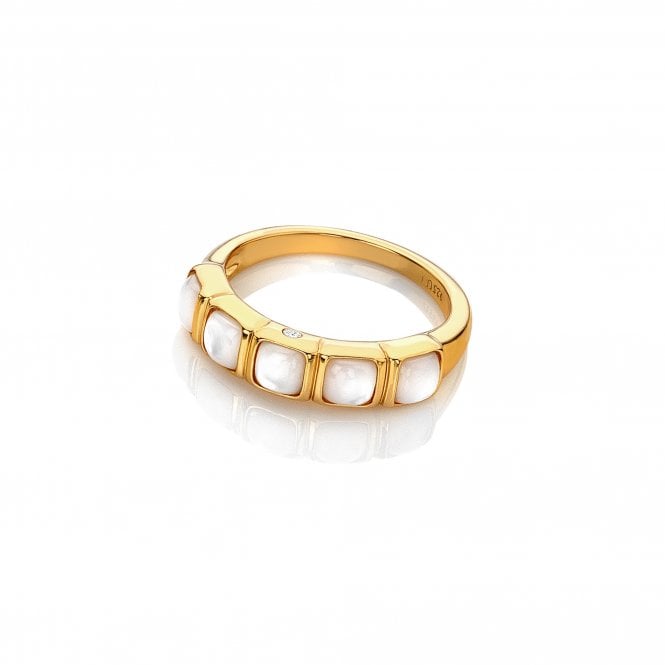 hot diamonds HDXGEM Square Ring - Mother of Pearl