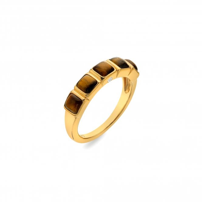 Hot Diamonds HDXGEM Square Ring - Tigers Eye