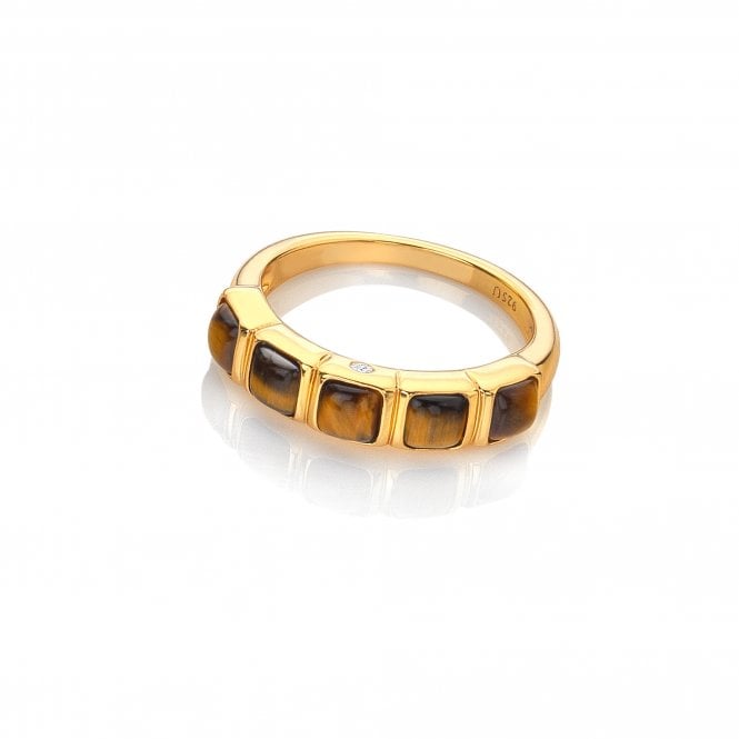 hot diamonds HDXGEM Square Ring - Tigers Eye