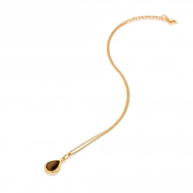 hot diamonds HDXGEM Teardrop Pendant - Tigers Eye
