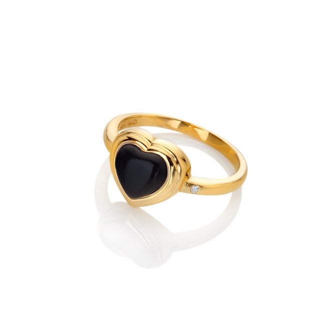 hot diamonds Heart Ring - Black Onyx