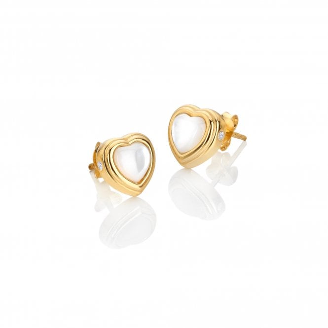 hot diamonds Heart Stud Earrings - MOP
