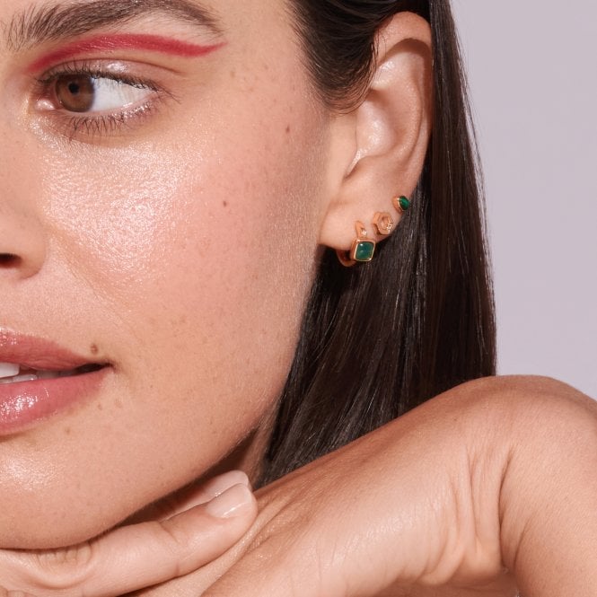 Hot Diamonds Hexagon White Topaz Earrings