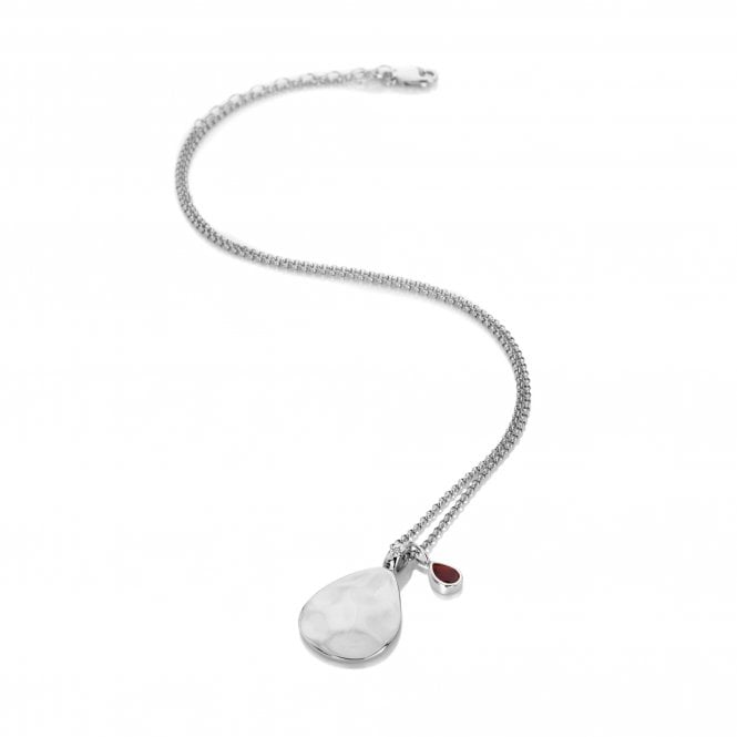 hot diamonds January Birthstone Teardrop Pendant