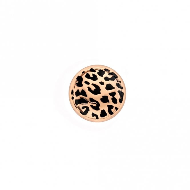 hot diamonds Leopard Rose Gold Plated Coin - 25mm