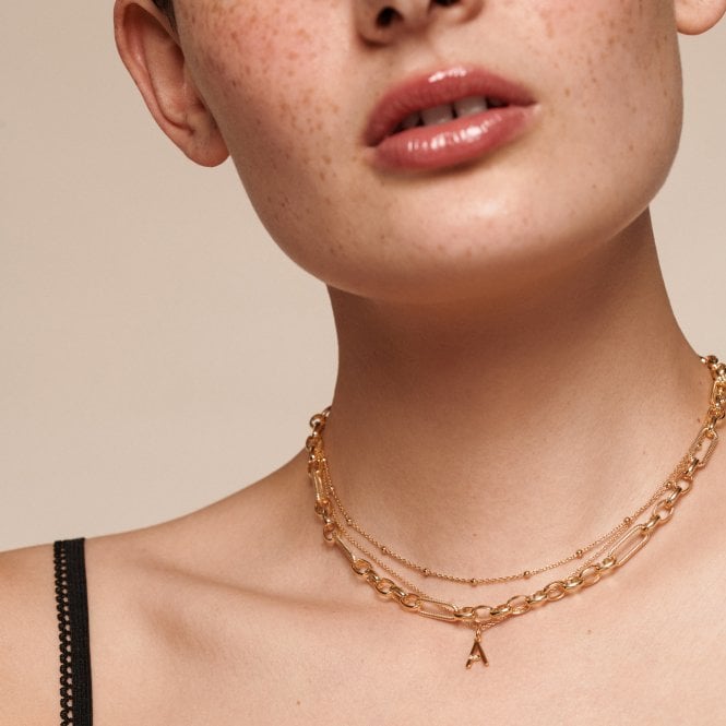 hot Diamonds Letter A Pendant - Yellow Gold Plated