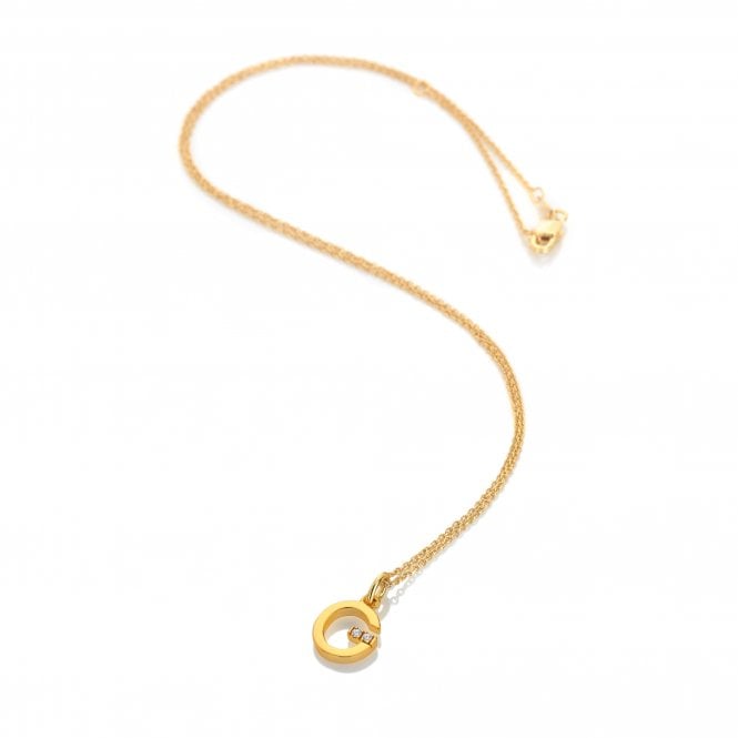 hot diamonds Letter G Pendant - Yellow Gold Plated