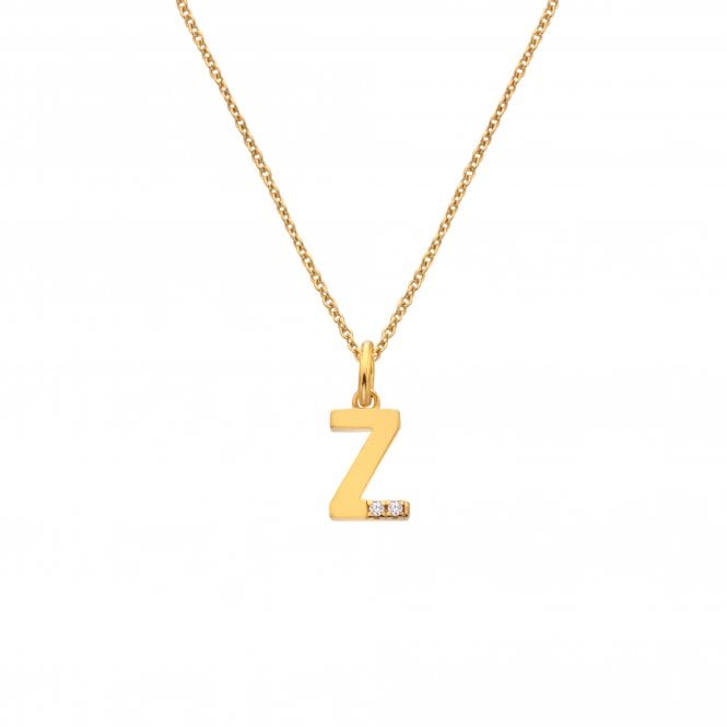 Hot Diamonds Letter Z Pendant - Yellow Gold Plated