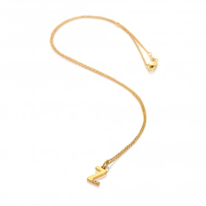 hot diamonds Letter Z Pendant - Yellow Gold Plated
