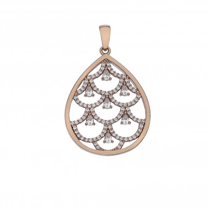 hot diamonds Lust Layer Pendant - Rose Gold Plated