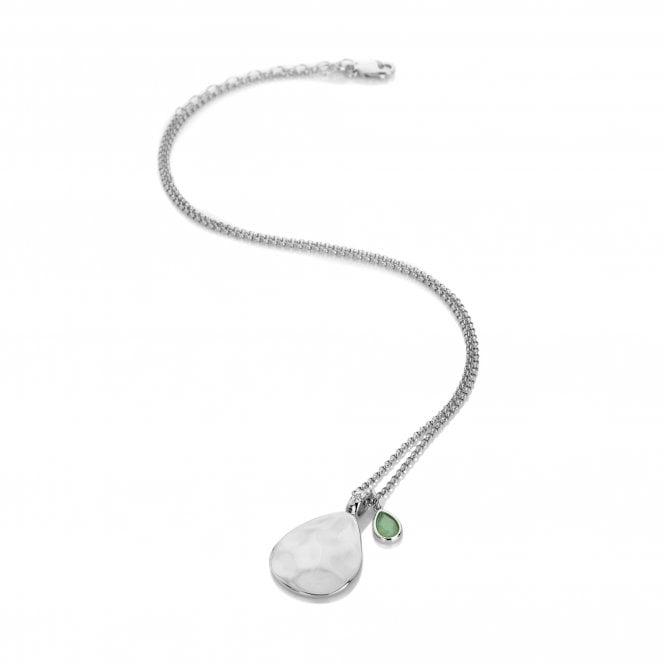 hot diamonds March Birthstone Teardrop Pendant