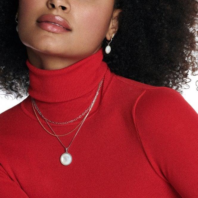 Hot Diamonds Mother Of Pearl Circle Pendant