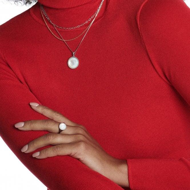 Hot Diamonds Mother Of Pearl Circle Ring