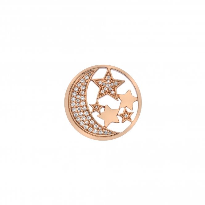 Hot Diamonds Notturno Coin - Rose Gold Plate - 25mm