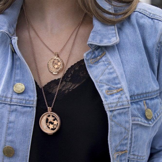 Hot Diamonds Notturno Coin - Rose Gold Plate - 33mm