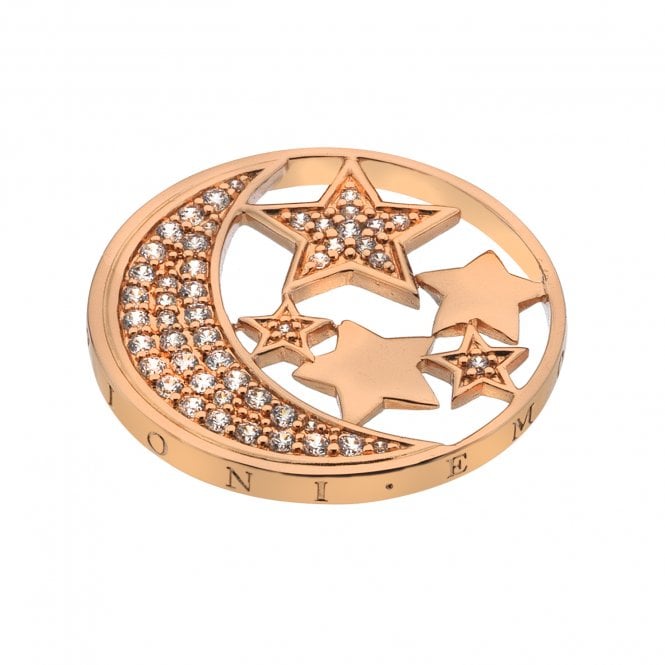 hot diamonds Notturno Coin - Rose Gold Plate - 33mm