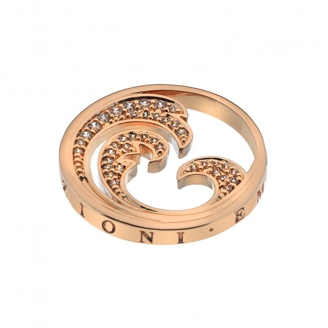 hot diamonds Oceano Coin - Rose Gold Plate - 25mm
