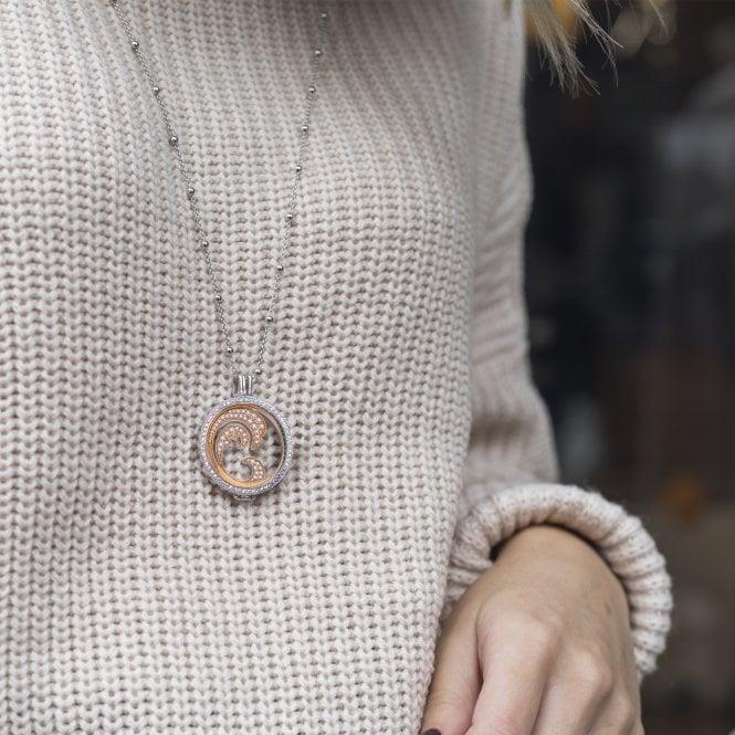 Hot Diamonds Oceano Coin - Rose Gold Plate - 33mm