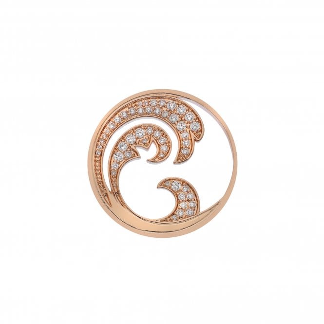 Hot Diamonds Oceano Coin - Rose Gold Plate - 33mm