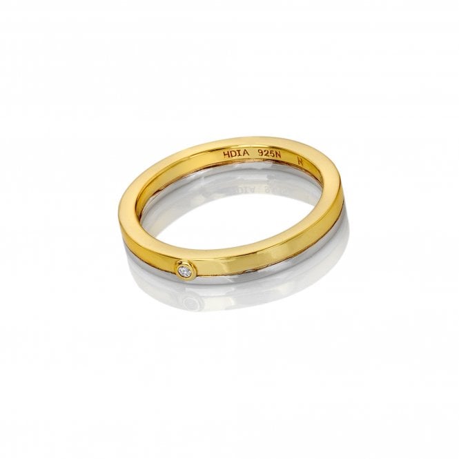 hot diamonds Parellel Two Tone Ring