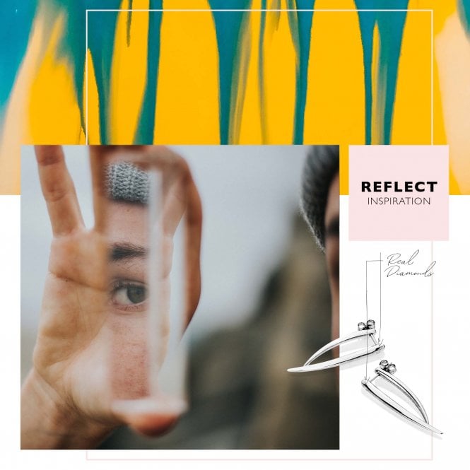 Hot Diamonds Reflect Statement Earrings