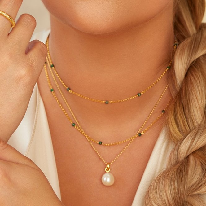 Hot Diamonds Revive Malachite Choker (32-39cm)