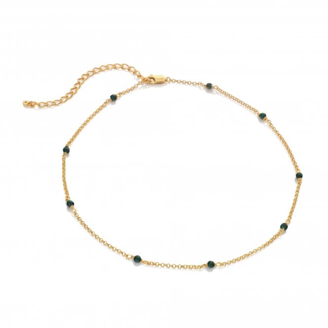 hot diamonds Revive Malachite Choker (32-39cm)