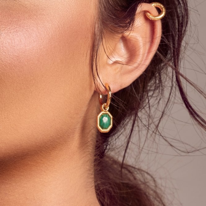 Hot Diamonds Revive Malachite Earrings
