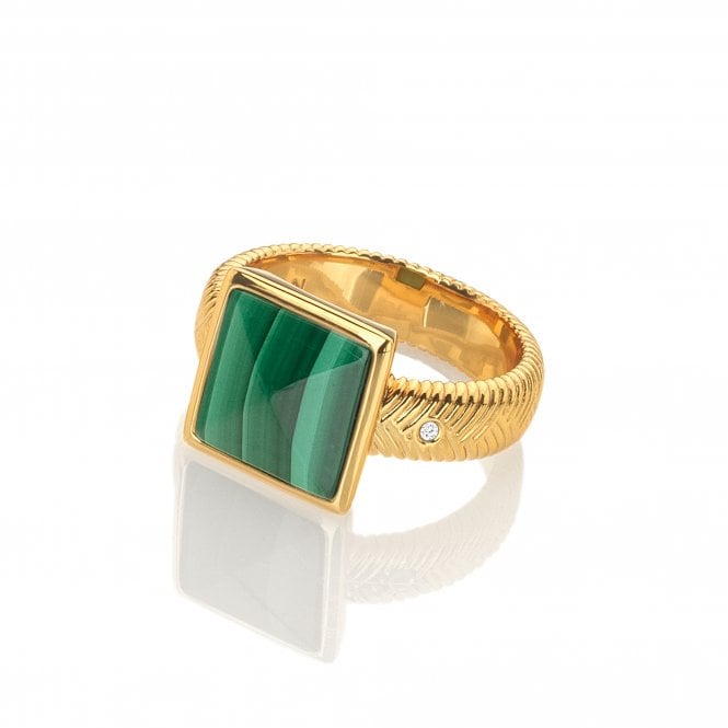 hot diamonds Revive Malachite Ring
