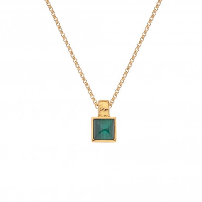 Hot Diamonds Revive Malachite Square Pendant
