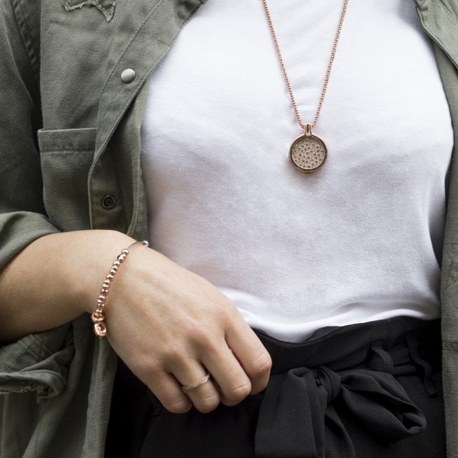 Hot Diamonds Rose Gold Reversible Coin Keeper - 25mm