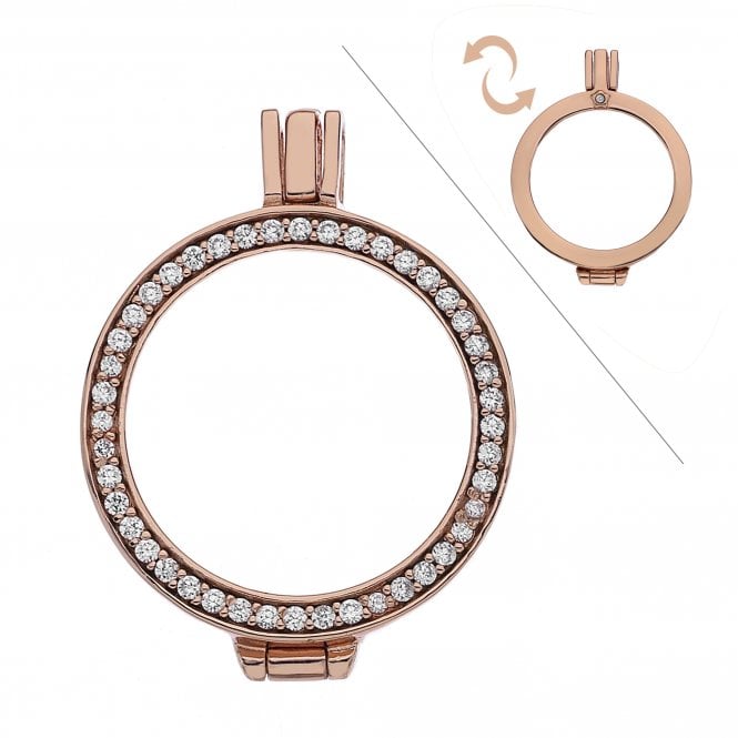Hot Diamonds Rose Gold Reversible Coin Keeper - 25mm