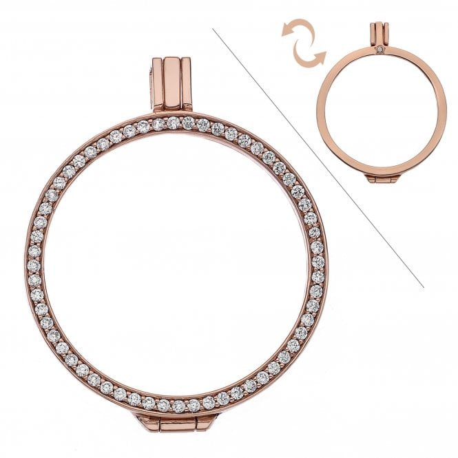 Hot Diamonds Rose Gold Reversible Coin Keeper - 33mm