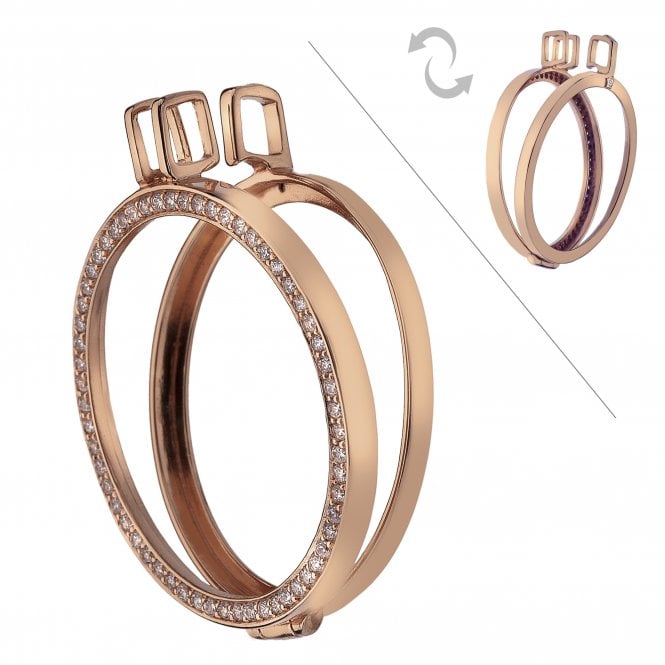 hot diamonds Rose Gold Reversible Coin Keeper - 33mm