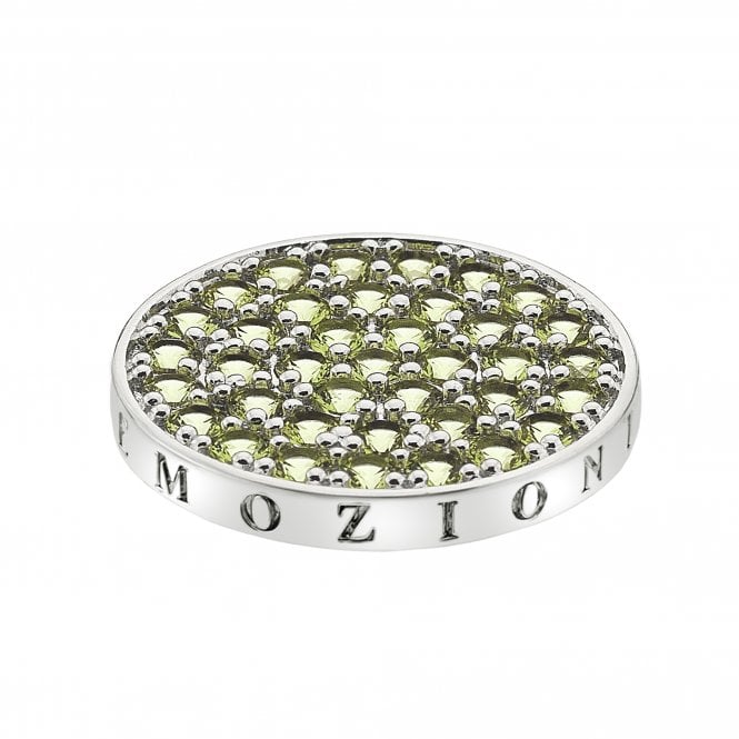 hot diamonds Scintilla Peridot Nature Coin - 25mm