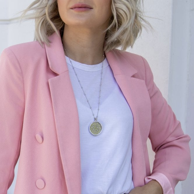 Hot Diamonds Scintilla Peridot Nature Coin - 33mm