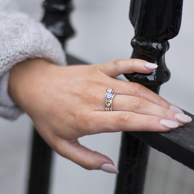Hot Diamonds Scintilla Peridot Nature Ring