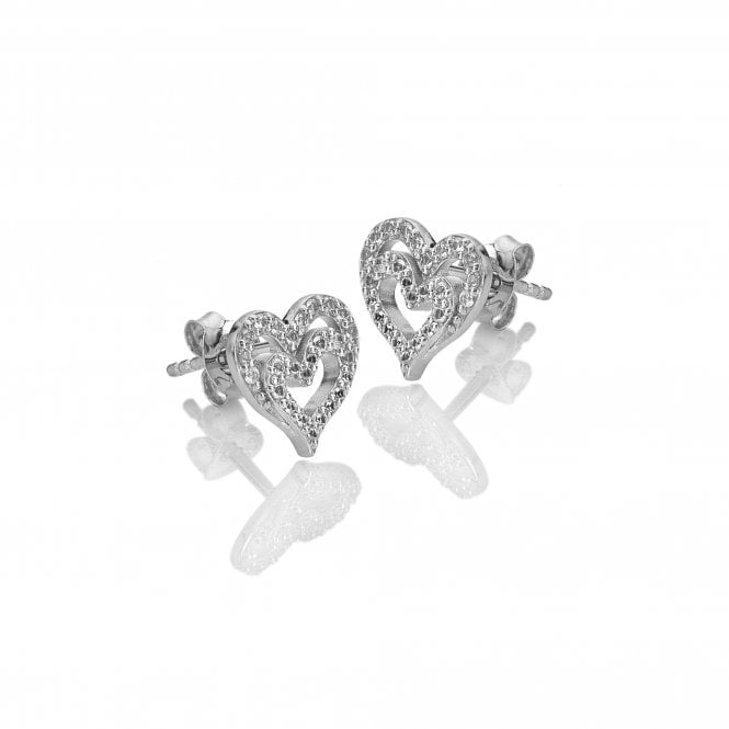hot diamonds Shimmer Heart Earrings