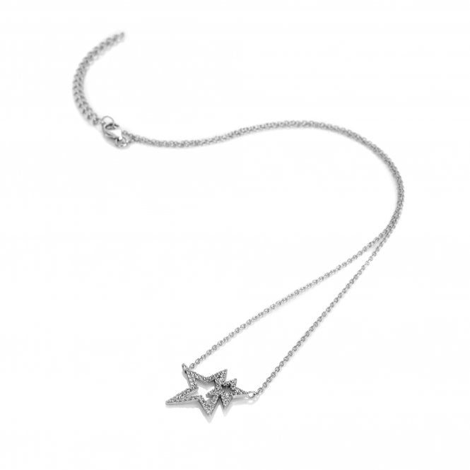 hot diamonds Shimmer Star Necklace