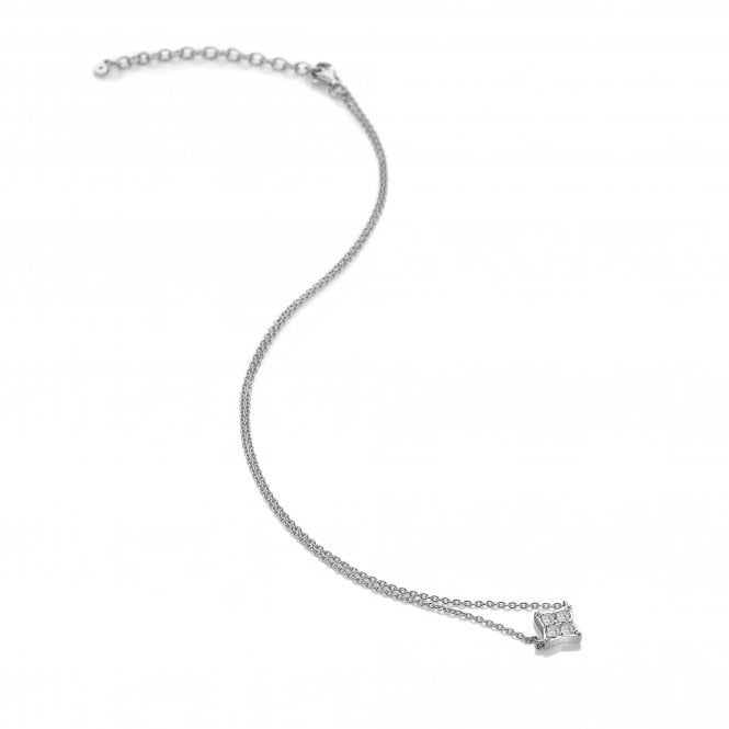 hot diamonds Squared Triangle Necklace
