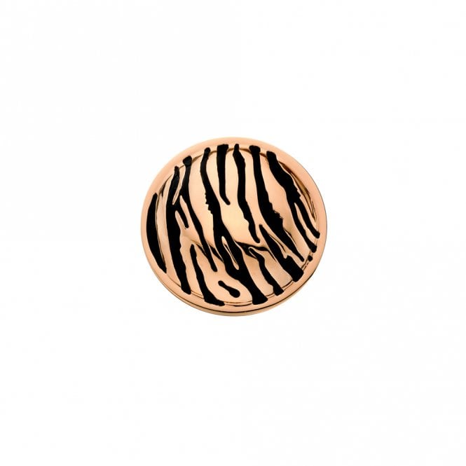 hot diamonds Tiger Rose Gold Plated Coin - 25mm