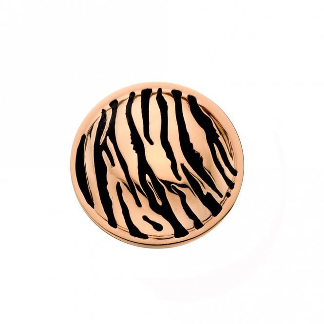 hot diamonds Tiger Rose Gold Plated Coin - 33mm