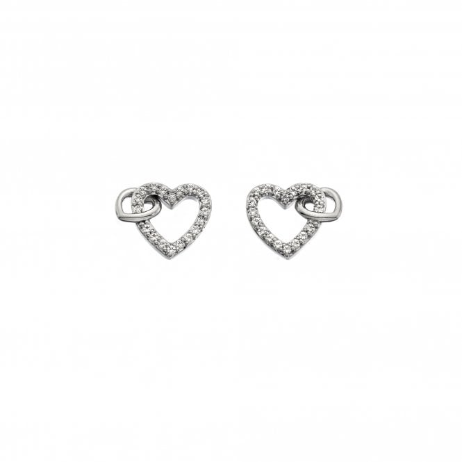 Hot Diamonds Togetherness Open Heart Earrings