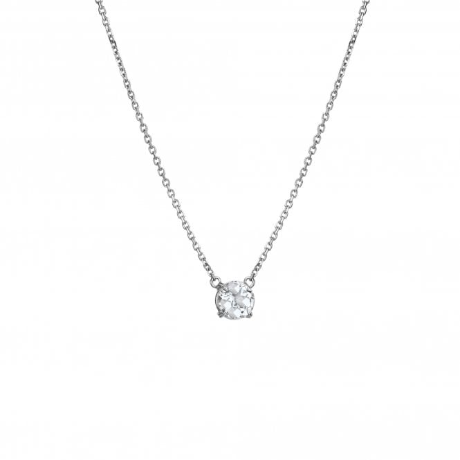 Hot Diamonds White Topaz Solitaire Necklace