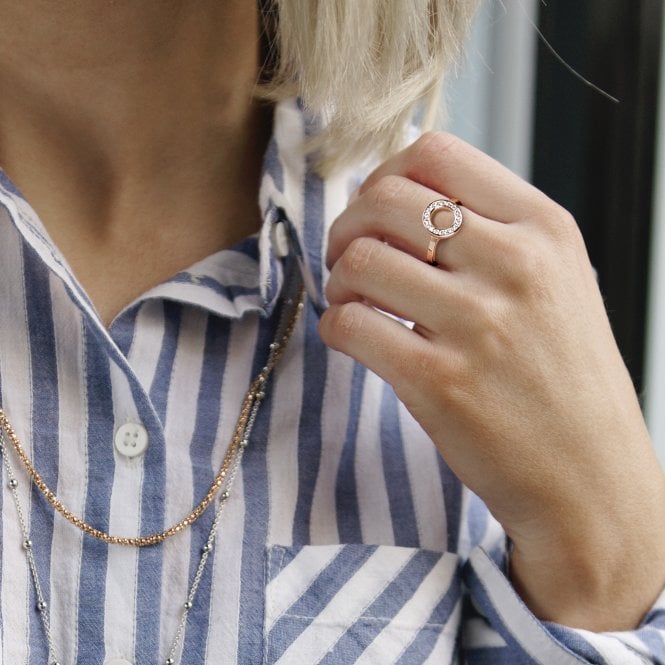 Hot Diamonds Innocence Rose Gold Plated Sterling Silver Ring
